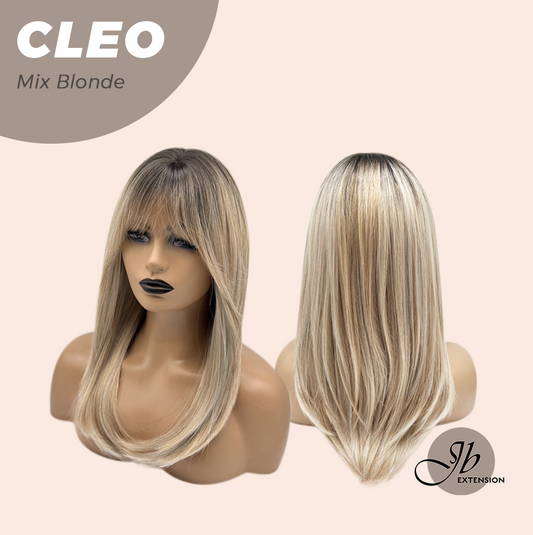 JBEXTENSION 20 Inches Mix Blonde Wig with Bangs CLEO MIX BLONDE