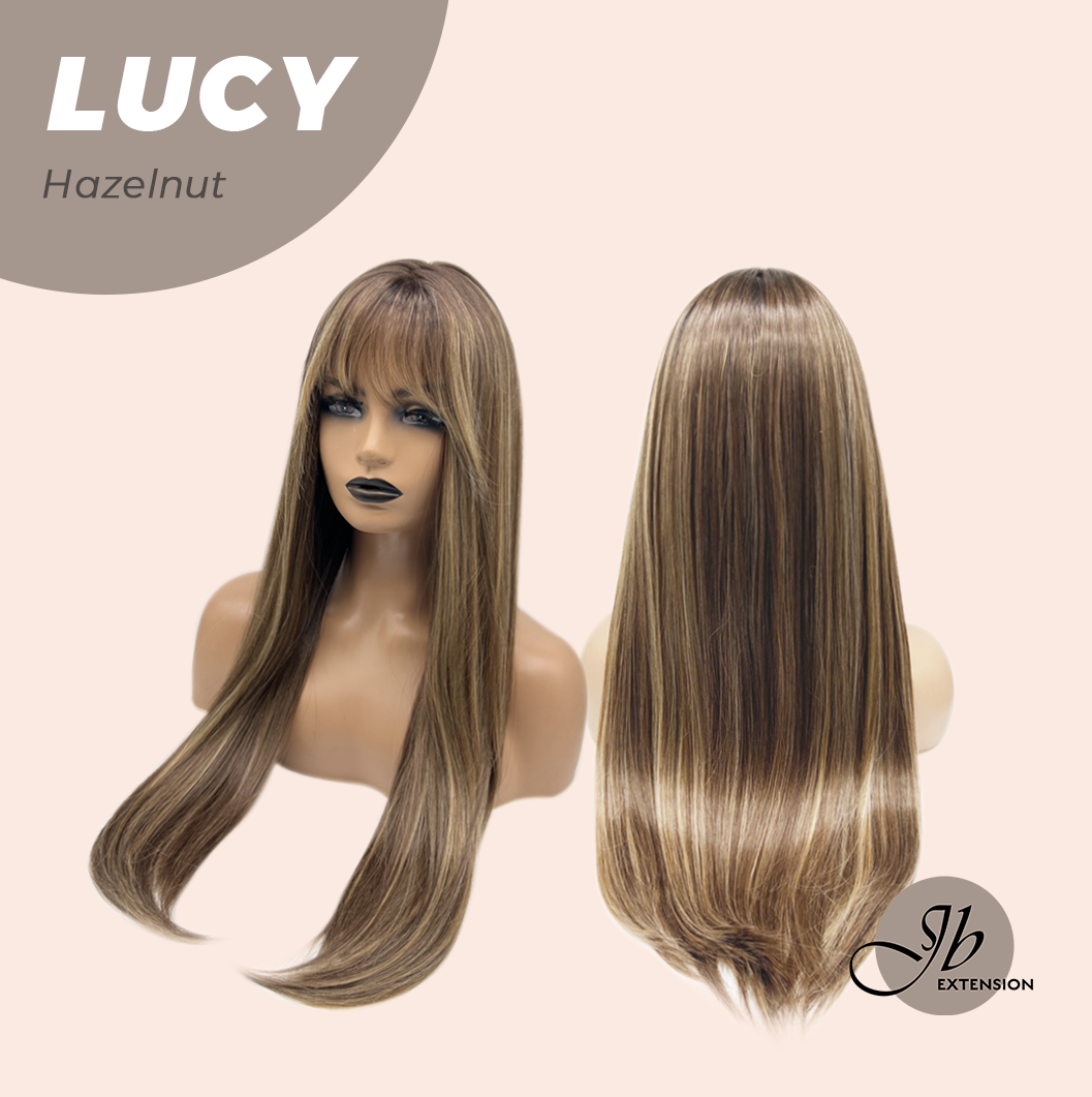 JBEXTENSION 24 Inches Hazelnut Wig With Bangs LUCY HAZELNUT