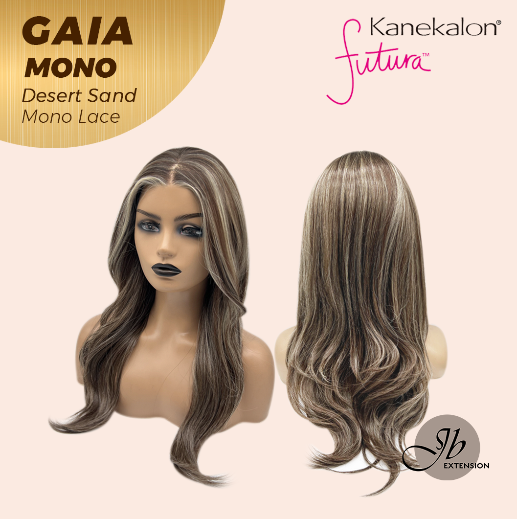 JBEXTENSION GAIA MONO Monofilament Handmade Wig 6X5 Full Monofilament Hand Tied Top Wig 24 Inches Curly Desert Sand Mono Lace Wig Glueless Wig GAIA MONO - DESERT SAND【BENDY EAR TABS】