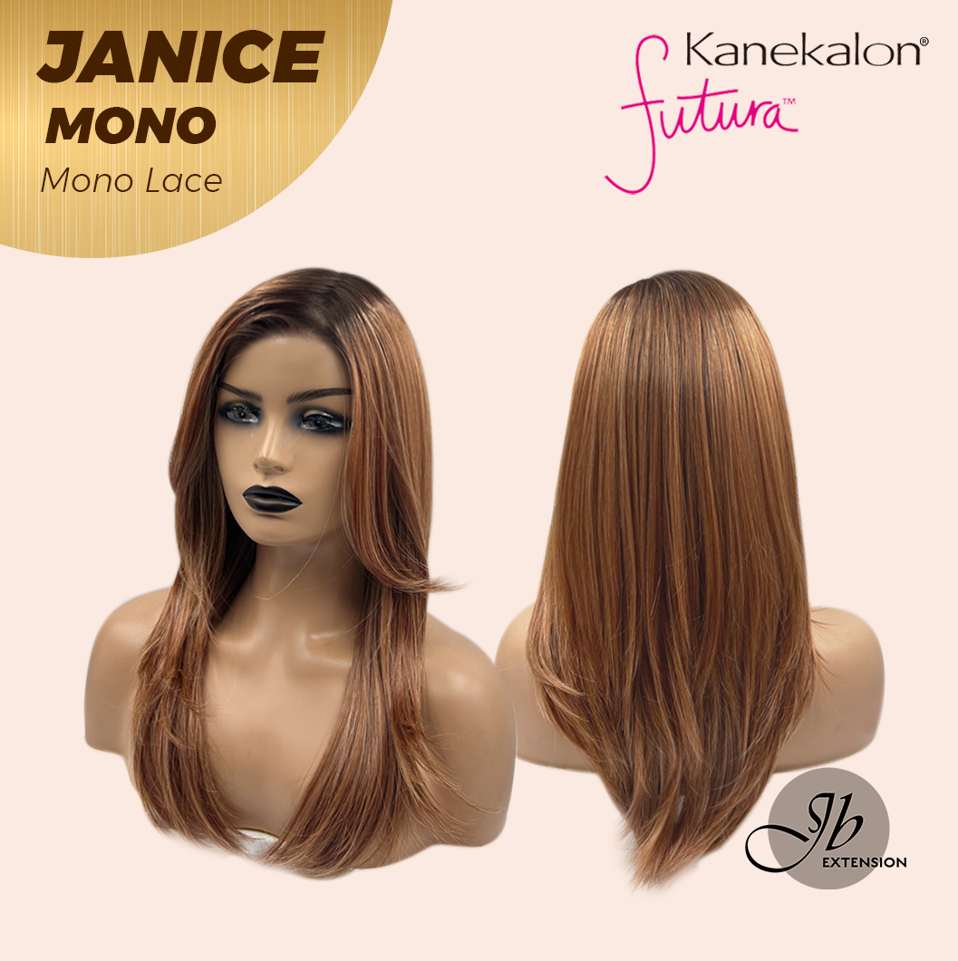 [PRE-ORDER] HOT OF SEASON -  JANICE MONO Monofilament Handmade Wig 6X5 Full Monofilament Hand Tied Top Wig 20 Inches Copper Mono Lace Wig With Anti-slip Silicone Strips Glueless Wig JANICE MONO【BENDY EAR TABS】