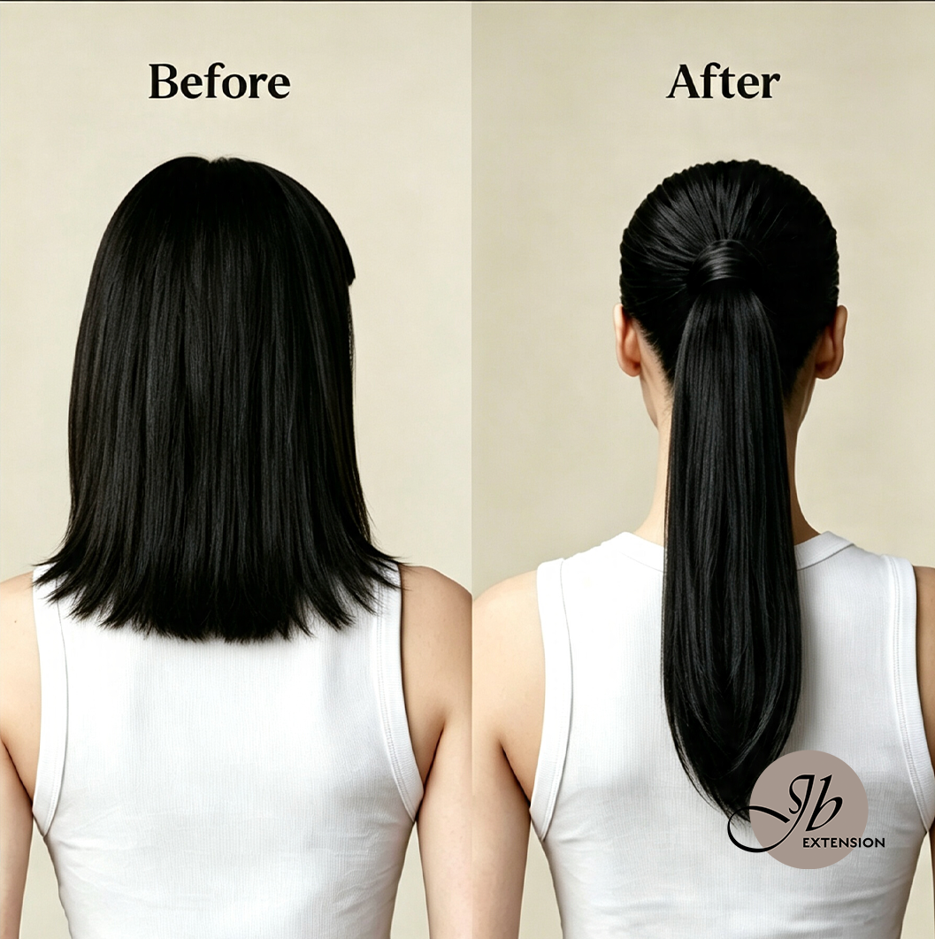 JBEXTENSION 18 Inch Clip Claw  , Wrap in Straight Ponytail Extension for thinning hair STRAIGHT