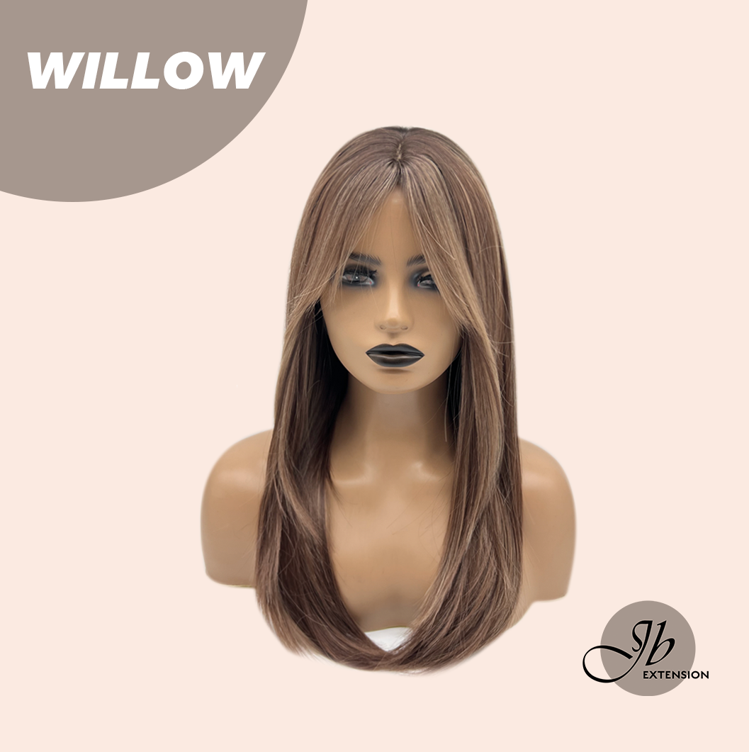 JBEXTENSION 22 Inches Natural Style Mocha Copper Wig WILLOW MOCHA COPPER