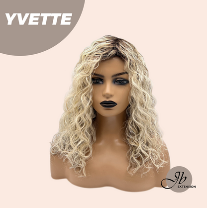 [FINAL SALE] JBEXTENSION 14 Inches Extra Curly Blonde with Brown Highlight Wig Women Fashion Full Machine Wig YVETTE【PLUS PERMATEASE】【BENDY EAR TABS】