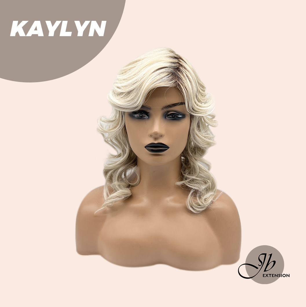 [FINAL SALE] JBEXTENSION 15 Inches Blonde Curly Women Fashion Full Machine Wig KAYLYN【PLUS PERMATEASE】【BENDY EAR TABS】