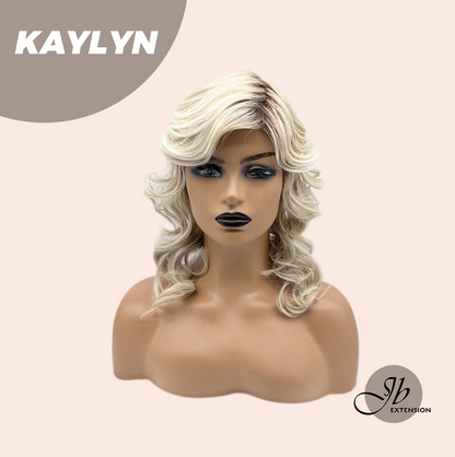 [FINAL SALE] JBEXTENSION 15 Inches Blonde Curly Women Fashion Full Machine Wig KAYLYN【PLUS PERMATEASE】【BENDY EAR TABS】
