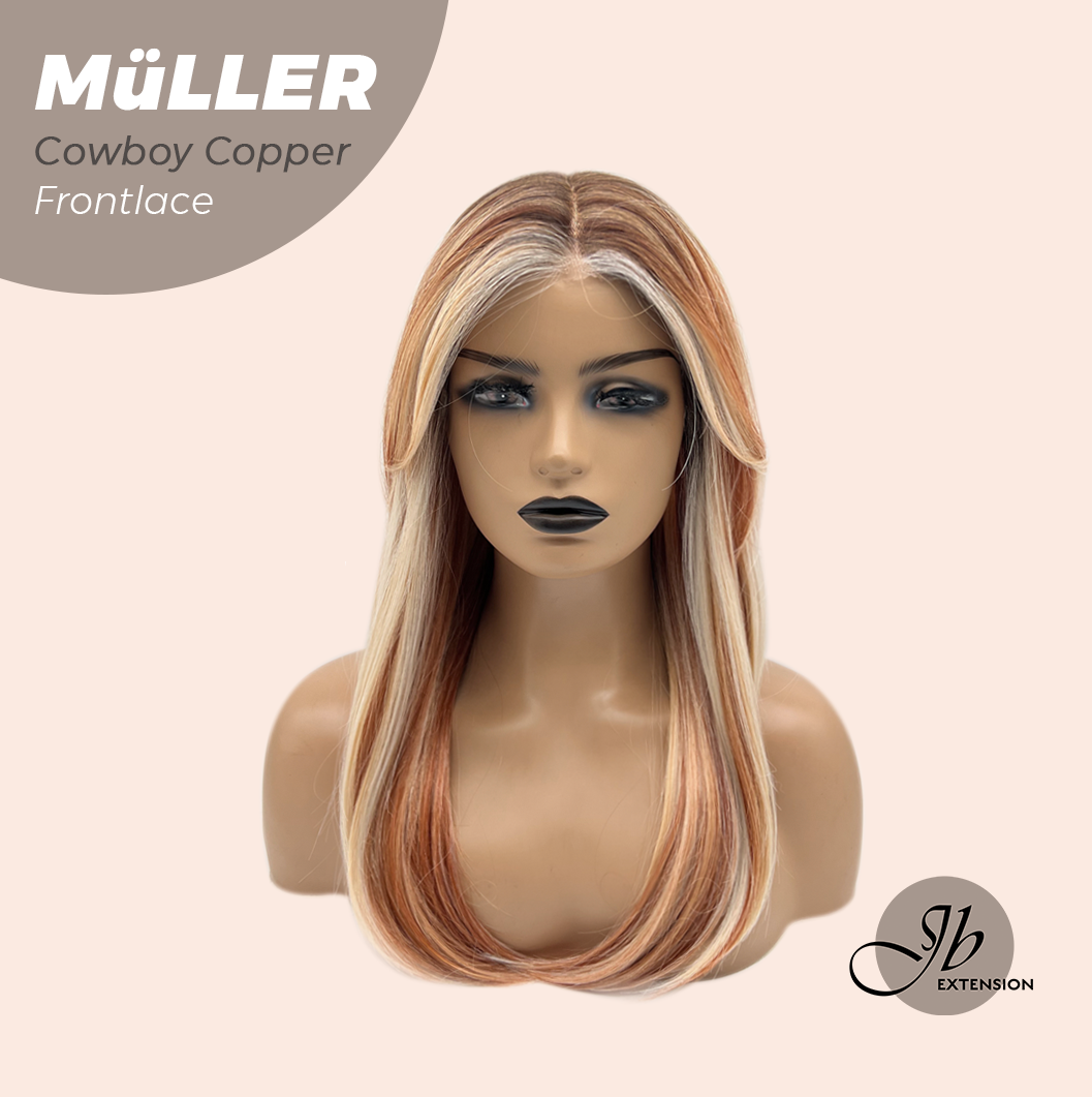 JBEXTENSION 22 Inches Cowboy Copper Pre-Cut Frontlace Glueless Wig MüLLER COWBOY COPPER