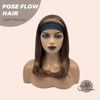JBEXTENSION 18 Inches Light Mocha Headband Wig POSE FLOW HAIR - LIGHT MOCHA