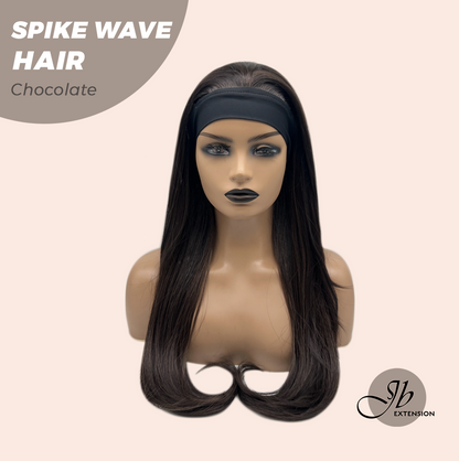JBEXTENSION 24 Inches Long Wave Chocolate Headband Wig SPIKE WAVE - CHOCOLATE