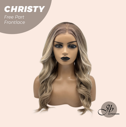 JBEXTENSION 22 Inches Dark Blonde Wave Fiber X, Tangle Less Pre-Cut Free Part Frontlace Glueless Wig CHRISTY【FIBER X】