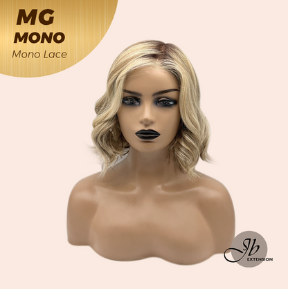 [FINAL SALE] JBEXTENSION MG MONO Monofilament Handmade Wig 6X5 Full Monofilament Hand Tied Top Wig 12 Inches Dark Blonde Mono Lace Wig With Anti-slip Silicone Strips Glueless Wig MG MONO【BENDY EAR TABS】