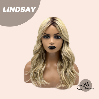[FINAL SALE] JBEXTENSION 18 Inches Curly Blonde Women Fashion Full Machine Wig LINDSAY【PLUS PERMATEASE】【BENDY EAR TABS】
