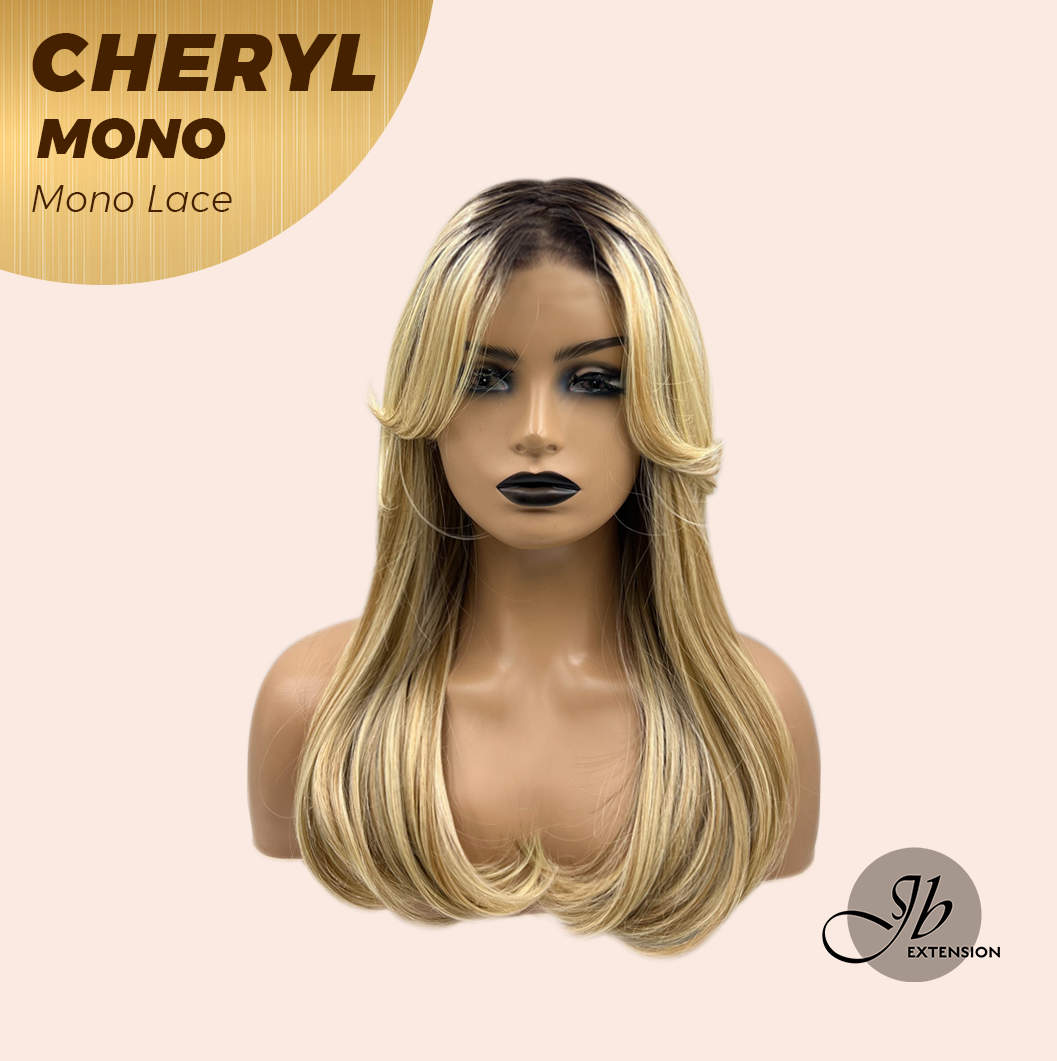 [FINAL SALE] JBEXTENSION CHERYL MONO Monofilament Handmade Wig 6X5 Full Monofilament Hand Tied Top Wig 22 Inches Blonde Mono Lace Wig With Anti-slip Silicone Strips Glueless Wig CHERYL MONO【BENDY EAR TABS】
