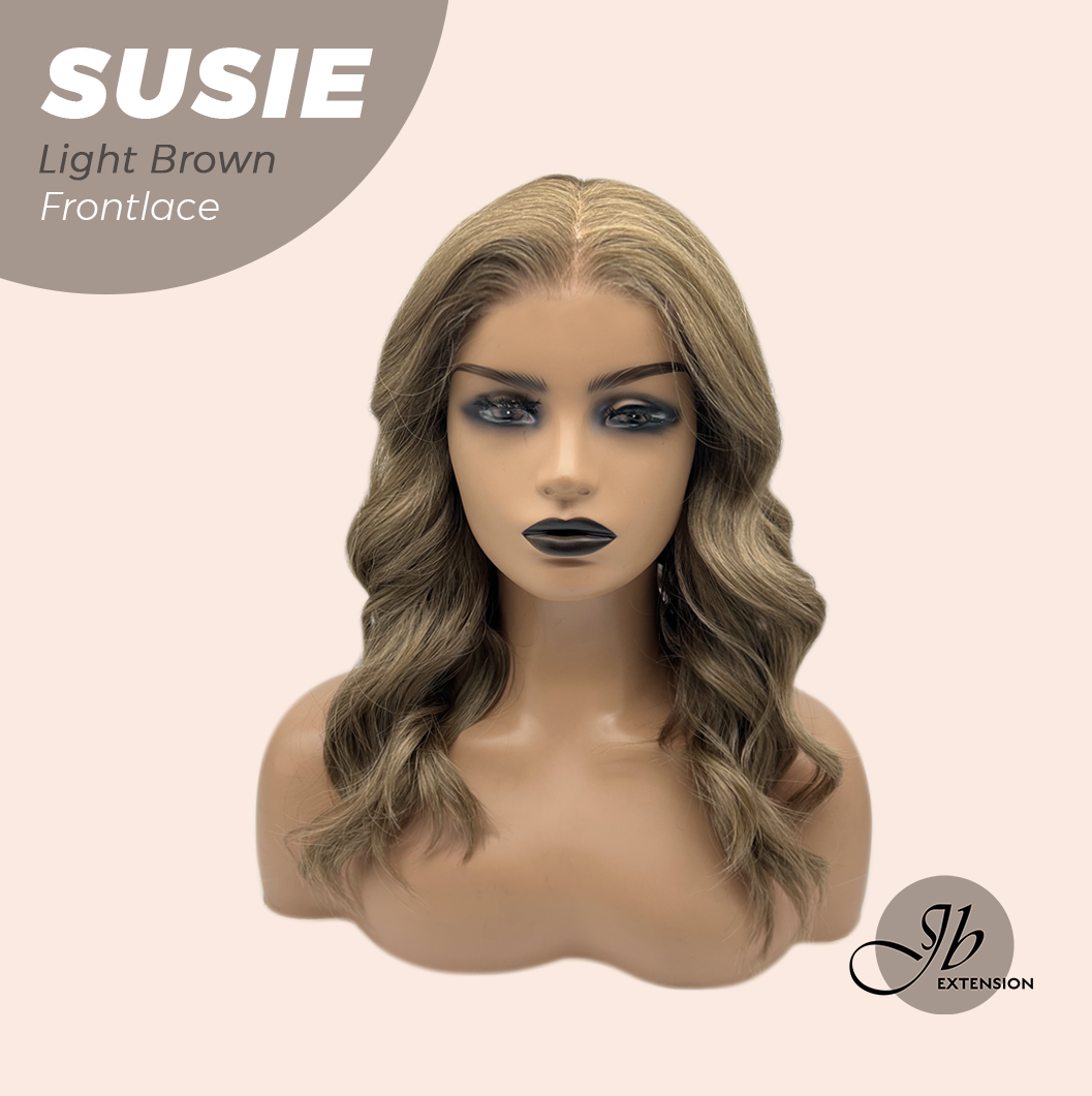 [FINAL SALE] JBEXTENSION 16 Inches Light Brown Women Pre-Cut Frontlace Glueless Wig SUSIE LIGHT BROWN