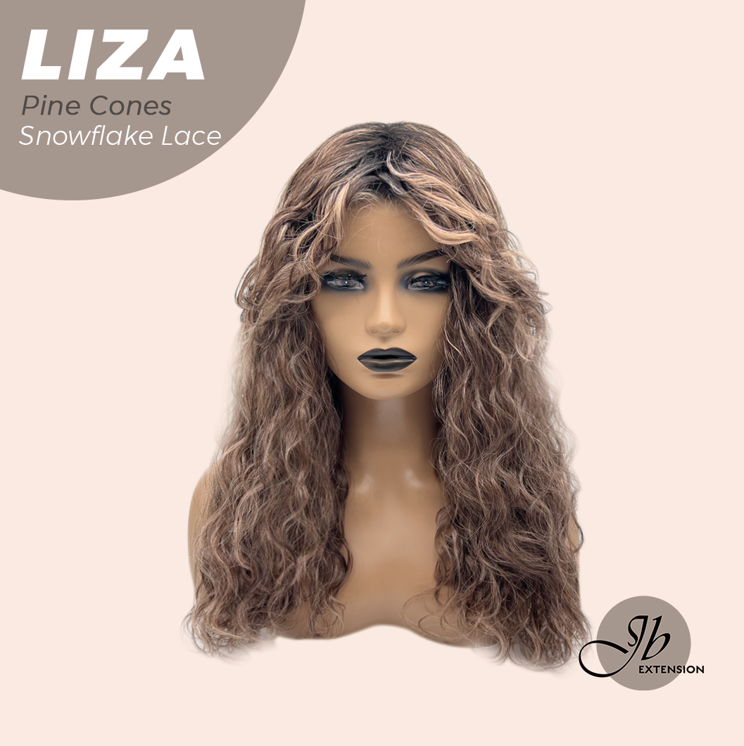 [PRE-ORDER] JBEXTENSION 19 Inches Deep Curly Pine Cones Pre-Cut Snowflake Lace Frontlace Glueless Wig LIZA SNOWFLAKE PINE CONES【PERMATEASE】【BENDY EAR TABS】
