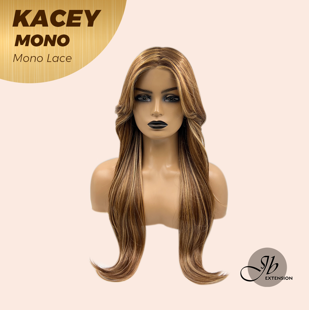 HOT OF SEASON - KACEY MONO Monofilament Handmade Wig 6X5 Full Monofilament Hand Tied Top Wig 27 Inches Copper Mono Lace Wig With Anti-slip Silicone Strips Glueless Wig KACEY MONO【BENDY EAR TABS】