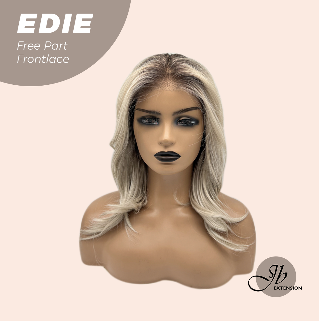 JBEXTENSION 16 Inches Light Blonde Fiber X, Tangle Less Pre-Cut Free Part Frontlace Glueless Wig EDIE【FIBER X】