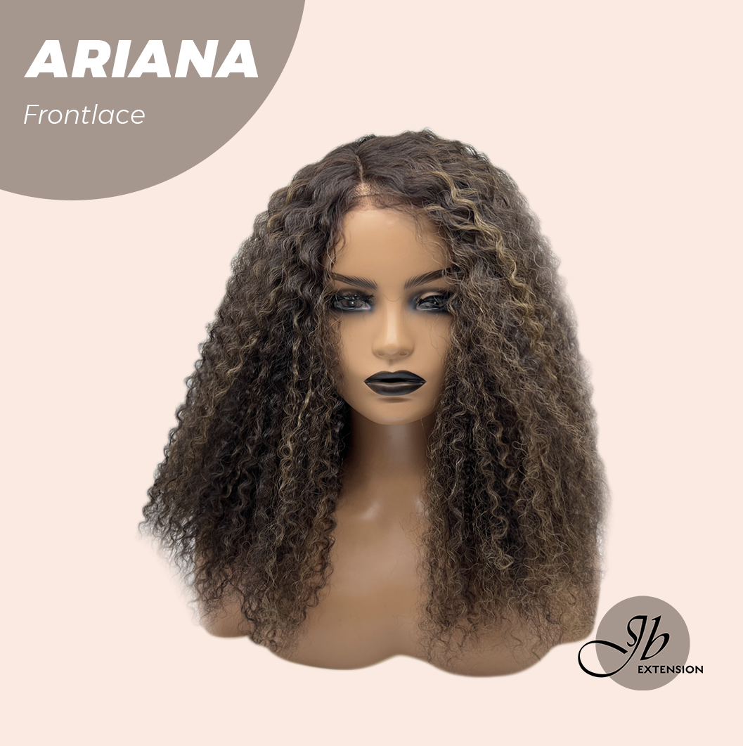 [FINAL SALE] JBEXTENSION 16 Inches Deep Curly Dark Brown Pre-Cut Side Part Frontlace Glueless Black Sapphire Wig ARIANA【BENDY EAR TABS】
