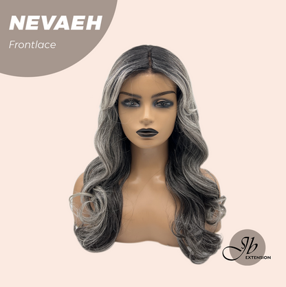 [FINAL SALE] JBEXTENSION 20 Inches Salt and Pepper Curly Pre-Cut Frontlace Glueless Black Sapphire Wig NEVAEH【BENDY EAR TABS】