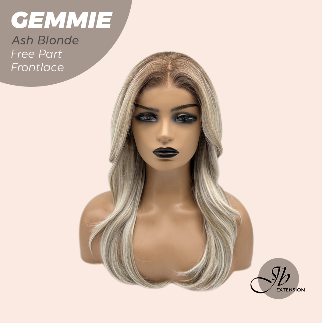 [FINAL SALE] JBEXTENSION 20 Inches Ash Blonde Pre-Cut Free Part Frontlace Glueless Wig GEMMIE ASH BLONDE