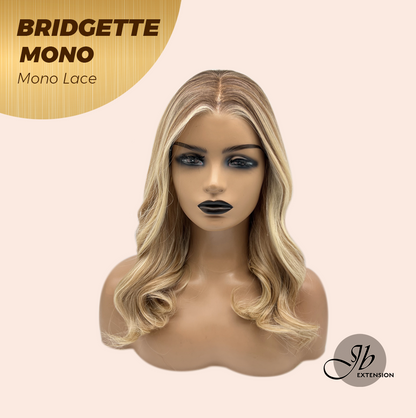 JBEXTENSION BRIDGETTE MONO Monofilament Handmade Wig 6X5 Full Monofilament Hand Tied Top Wig 16 Inches Curly Honey Blonde Mono Lace Wig with Anti-slip Silicone Strips Glueless Wig BRIDGETTE MONO【BENDY EAR TABS】