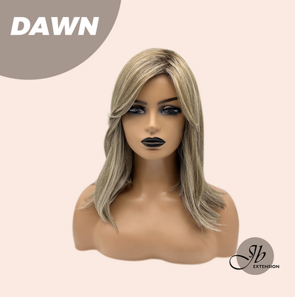 [FINAL SALE] JBEXTENSION 14 Inches Ash Grey Women Fashion Full Machine Wig DAWN【PLUS PERMATEASE】【BENDY EAR TABS】