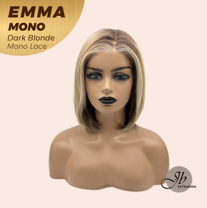 [FINAL SALE] JBEXTENSION EMMA MONO Monofilament Handmade Wig 6X5 Full Monofilament Hand Tied Top Wig 14 Inche Dark Blonde Mono Lace Wig With Anti-slip Silicone Strips Glueless Wig EMMA MONO DARK BLONDE【BENDY EAR TABS】