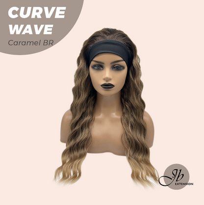 JBEXTENSION 26 Inches Long Wave Caramel Brown Headband Wig CURVE WAVE - CARAMEL BROWN