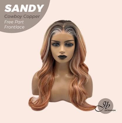 [FINAL SALE] JBEXTENSION 24 Inches Cowboy Copper Curly 13X6 Lace Free Part Frontlace Glueless Wig SANDY COWBOY COPPER