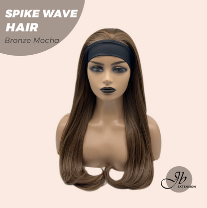 JBEXTENSION 24 Inches Long Wave Bronze Mocha Headband Wig SPIKE WAVE - BRONZE MOCHA