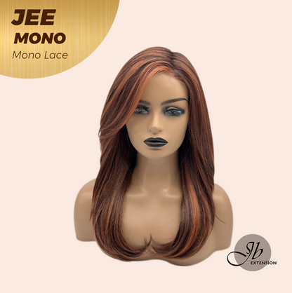 [PRE-ORDER] JBEXTENSION JEE MONO Monofilament Handmade Wig 6X5 Full Monofilament Hand Tied Top Wig 19 Inches Reddish Copper Mono Lace Wig with Anti-slip Silicone Strips Glueless Wig JEE MONO【BENDY EAR TABS】