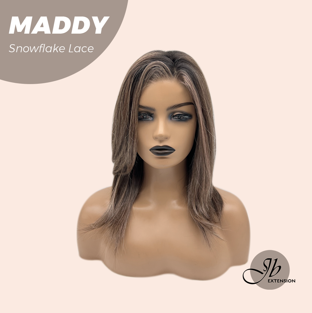 [FINAL SALE] JBEXTENSION 18 Inches Pine Cones Pre-Cut Snowflake Lace Frontlace Glueless Wig MADDY SNOWFLAKE【PERMATEASE】【BENDY EAR TABS】- M/L