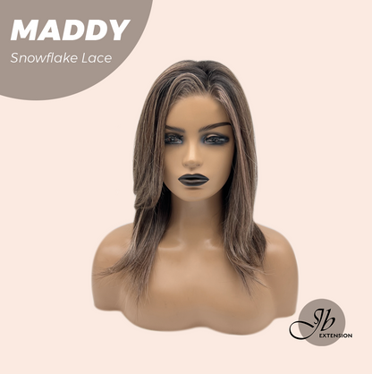 [FINAL SALE] JBEXTENSION 18 Inches Pine Cones Pre-Cut Snowflake Lace Frontlace Glueless Wig MADDY SNOWFLAKE【PERMATEASE】【BENDY EAR TABS】- M/L