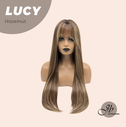 JBEXTENSION 24 Inches Hazelnut Wig With Bangs LUCY HAZELNUT