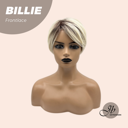 JBEXTENSION 9 Inches Pixie Cut Blonde Pre-Cut Frontlace Glueless Black Sapphire Wig BILLIE【BENDY EAR TABS】