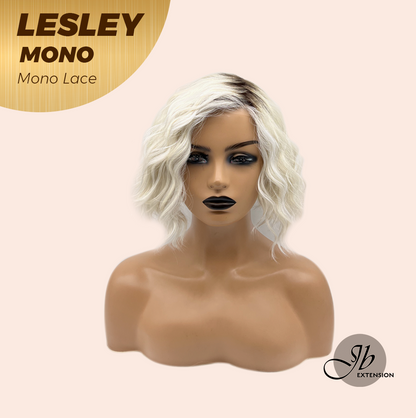 [FINAL SALE] JBEXTENSION LESLEY MONO Monofilament Handmade Wig 6X5 Full Monofilament Hand Tied Top Wig 10 Inches Silver Curly Mono Lace Wig With Anti-slip Silicone Strips Glueless Wig LESLEY MONO【BENDY EAR TABS】