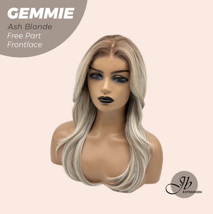 [FINAL SALE] JBEXTENSION 20 Inches Ash Blonde Pre-Cut Free Part Frontlace Glueless Wig GEMMIE ASH BLONDE