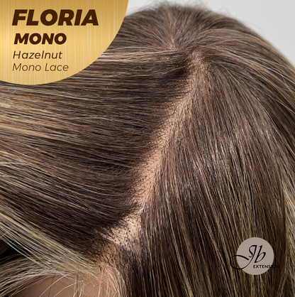 JBEXTENSION FLORIA MONO Full Monofilament Wig 20 Inches Curly Hazelnut Full Mono Lace Glueless with Anti-slip Silicone Strips Wig FLORIA MONO - HAZELNUT【BENDY EAR TABS】