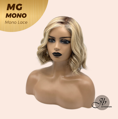 [FINAL SALE] JBEXTENSION MG MONO Monofilament Handmade Wig 6X5 Full Monofilament Hand Tied Top Wig 12 Inches Dark Blonde Mono Lace Wig With Anti-slip Silicone Strips Glueless Wig MG MONO【BENDY EAR TABS】