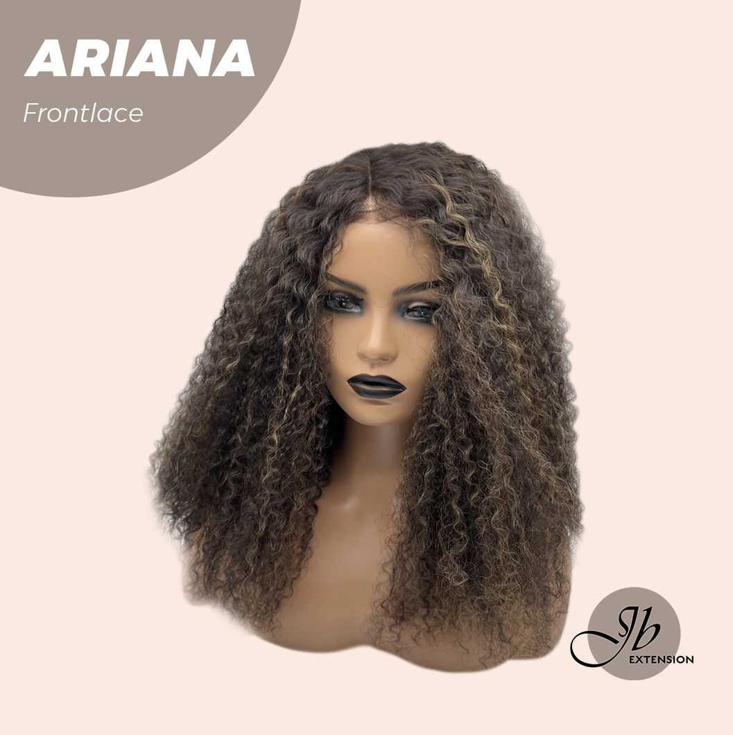 [FINAL SALE] JBEXTENSION 16 Inches Deep Curly Dark Brown Pre-Cut Side Part Frontlace Glueless Black Sapphire Wig ARIANA【BENDY EAR TABS】