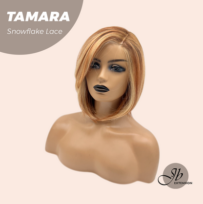 [FINAL SALE] JBEXTENSION 10 Inches Sunset Blush Pre-Cut Side Part Snowflake Lace Frontlace Glueless Wig TAMARA【BENDY EAR TABS】