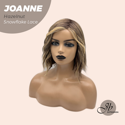 JBEXTENSION 11 Inches Hazelnut Pre-Cut Side Part Snowflake Lace Frontlace Glueless Wig JOANNE HAZELNUT【BENDY EAR TABS】