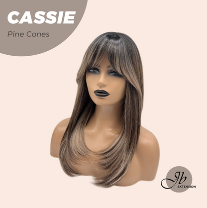 JBEXTENSION 19 Inches Long Pine Cones Wig with Bangs CASSIE PINE CONES