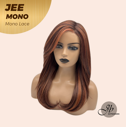 [PRE-ORDER] JBEXTENSION JEE MONO Monofilament Handmade Wig 6X5 Full Monofilament Hand Tied Top Wig 19 Inches Reddish Copper Mono Lace Wig with Anti-slip Silicone Strips Glueless Wig JEE MONO【BENDY EAR TABS】