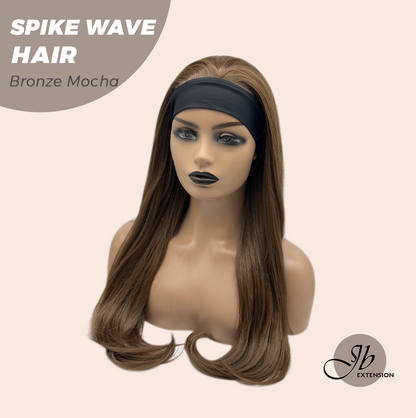 JBEXTENSION 24 Inches Long Wave Bronze Mocha Headband Wig SPIKE WAVE - BRONZE MOCHA