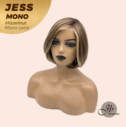 [PRE-ORDER] JBEXTENSION JESS MONO Monofilament Handmade Wig 6X5 Full Monofilament Hand Tied Top Wig 10 Inches Hazelnut Mono Lace Wig With Anti-slip Silicone Strips Glueless Wig JESS MONO HAZELNUT【BENDY EAR TABS】