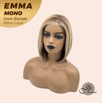[FINAL SALE] JBEXTENSION EMMA MONO Monofilament Handmade Wig 6X5 Full Monofilament Hand Tied Top Wig 14 Inche Dark Blonde Mono Lace Wig With Anti-slip Silicone Strips Glueless Wig EMMA MONO DARK BLONDE【BENDY EAR TABS】