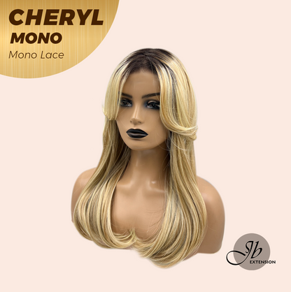 [FINAL SALE] JBEXTENSION CHERYL MONO Monofilament Handmade Wig 6X5 Full Monofilament Hand Tied Top Wig 22 Inches Blonde Mono Lace Wig With Anti-slip Silicone Strips Glueless Wig CHERYL MONO【BENDY EAR TABS】