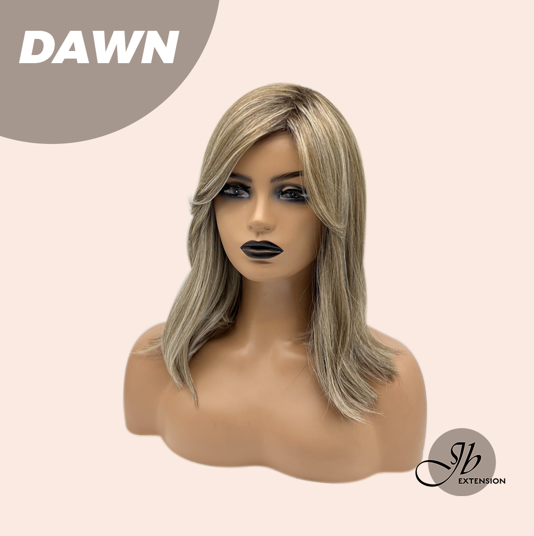 [FINAL SALE] JBEXTENSION 14 Inches Ash Grey Women Fashion Full Machine Wig DAWN【PLUS PERMATEASE】【BENDY EAR TABS】