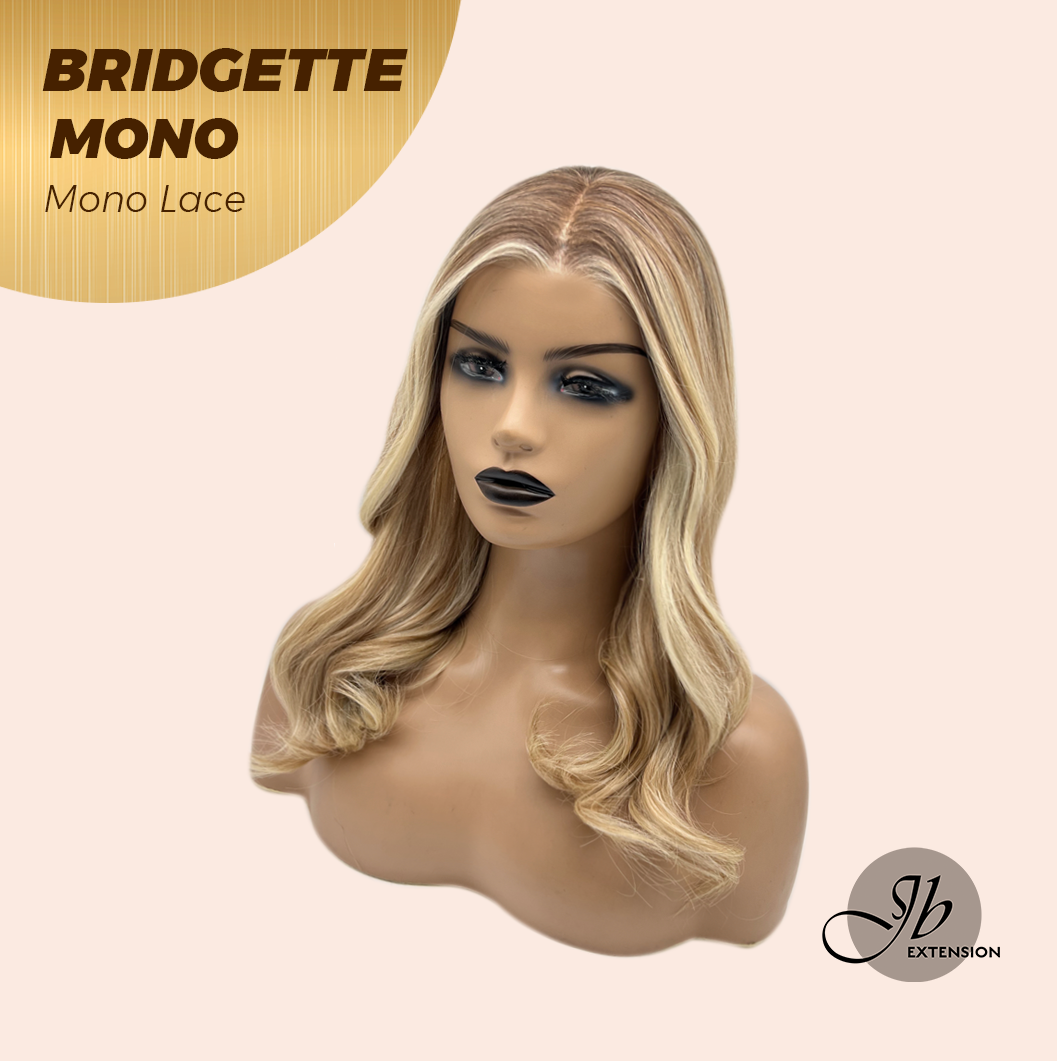 JBEXTENSION BRIDGETTE MONO Monofilament Handmade Wig 6X5 Full Monofilament Hand Tied Top Wig 16 Inches Curly Honey Blonde Mono Lace Wig with Anti-slip Silicone Strips Glueless Wig BRIDGETTE MONO【BENDY EAR TABS】