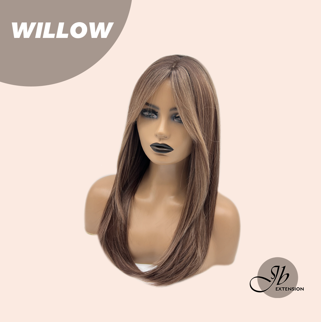 JBEXTENSION 22 Inches Natural Style Mocha Copper Wig WILLOW MOCHA COPPER